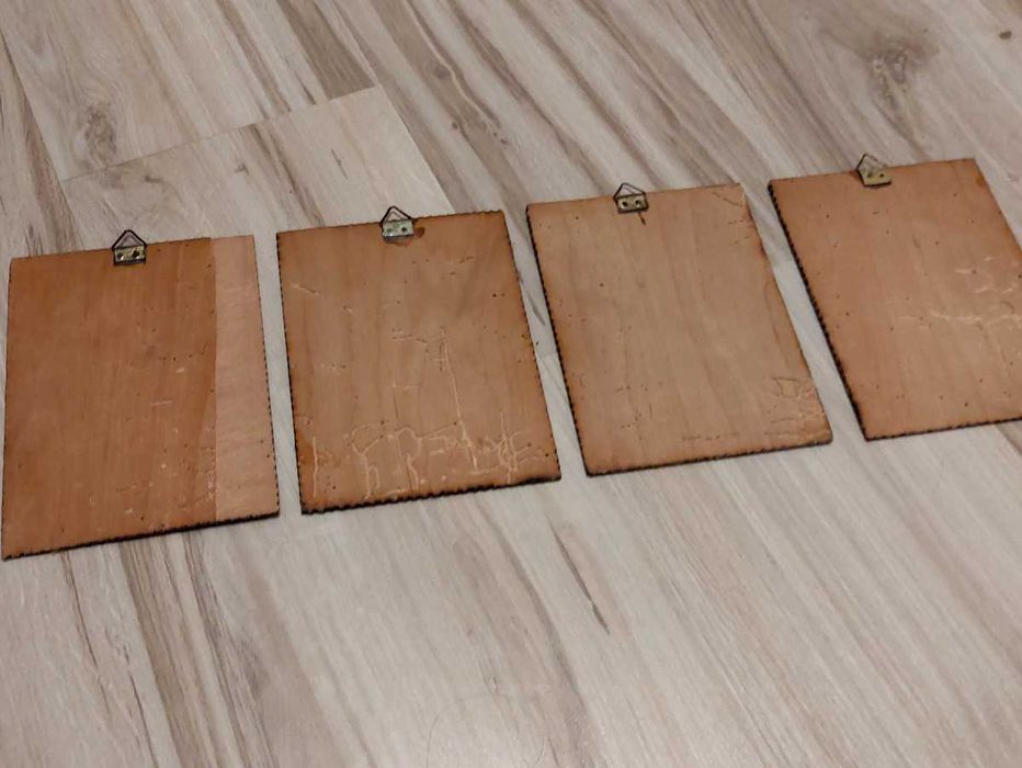 Danuta Muszyńska - Zamorska, obrazki na drewnie dzieci PRL