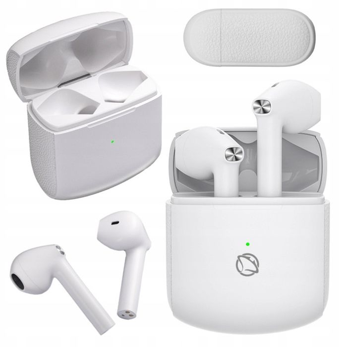 Słuchawki Bezprzewodowe Douszne Manta Rytmo X Białe Tws Mikrofon 59ms