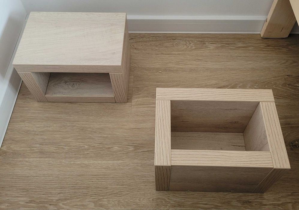 Małe półki nocne od stolarza - 2 sztuki.
