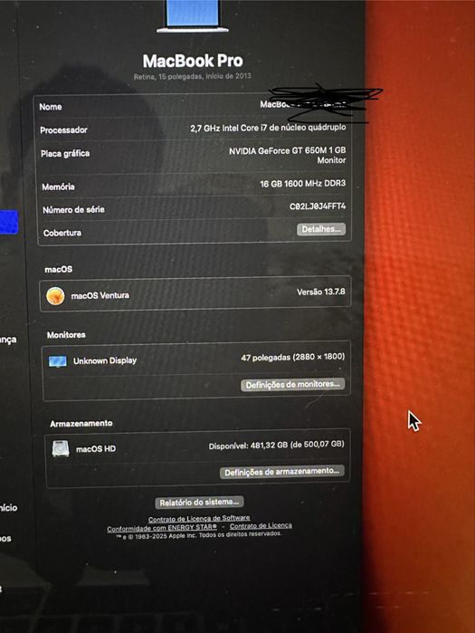 MacBook Pro 15 polegadas