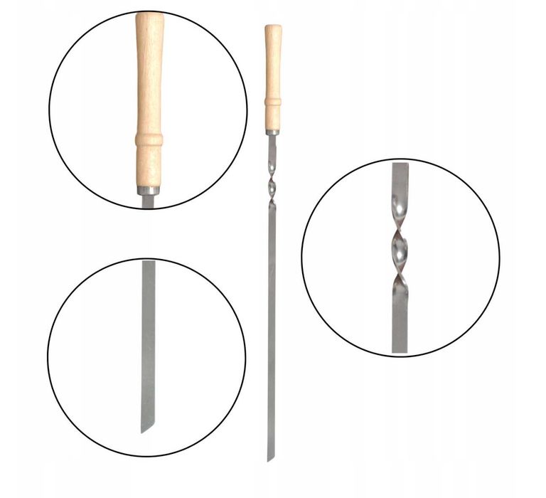 ZESTAW Turyst 2MM mangal + 6 szt. szampurów + pokrowce мангал