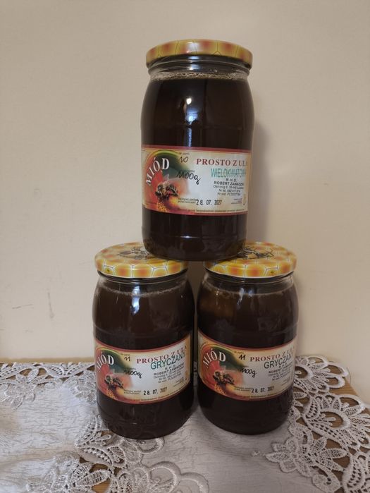 Miód wielokwiatowy i gryczany z własnej pasieki!