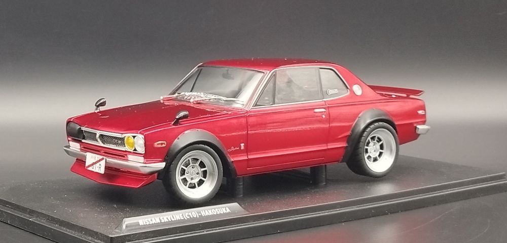 1:18 Solido 1970 Nissan Skyline (C10) Hakosuka Works z 1970 Red Met