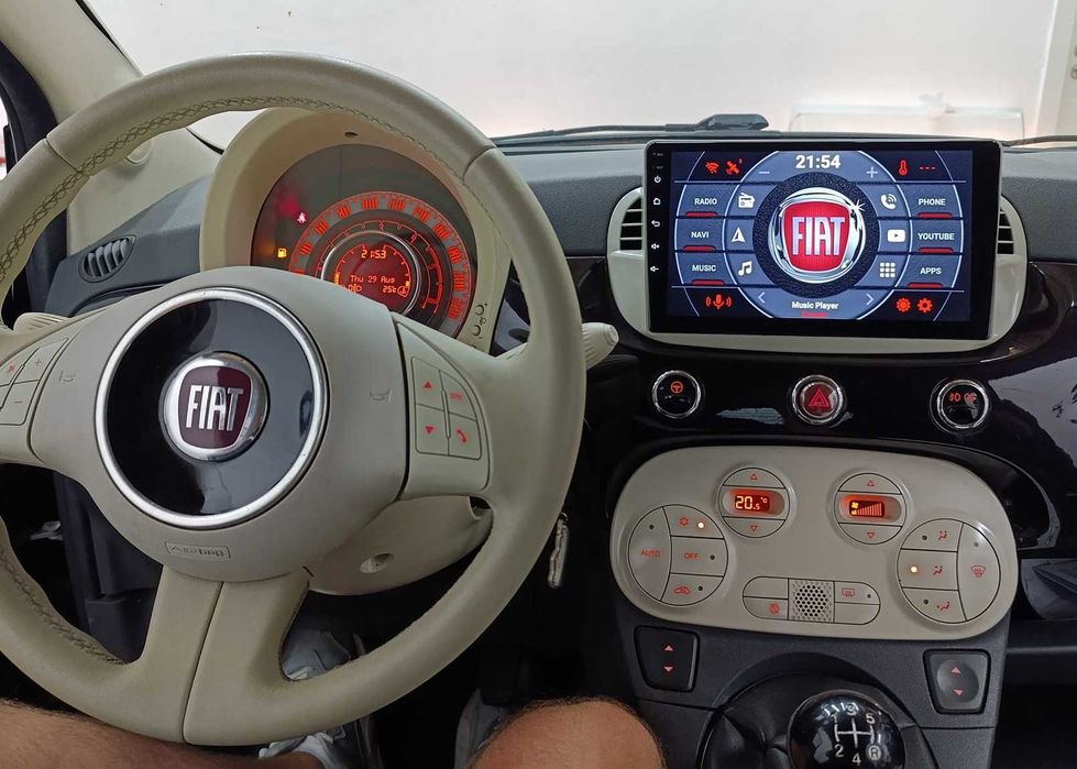 (NOVO) Rádio 2DIN • FIAT 500 (Desde 2007 a 2015) • ABARTH • Android