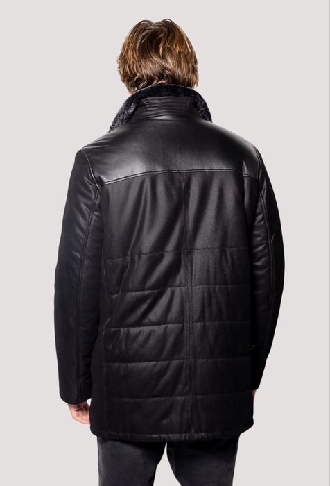 Męska   kurtka skórzana ocieplana Gian luca / ochnik