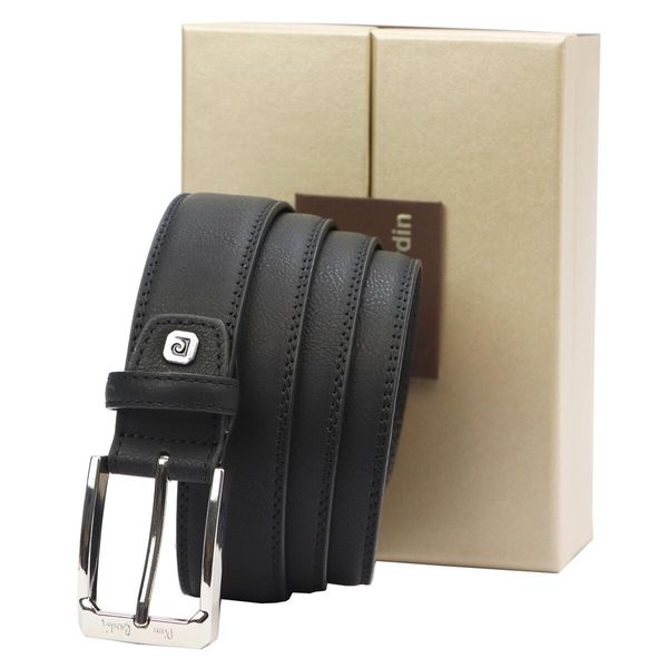 pasek męski pierre cardin fwjx5 double black-blue