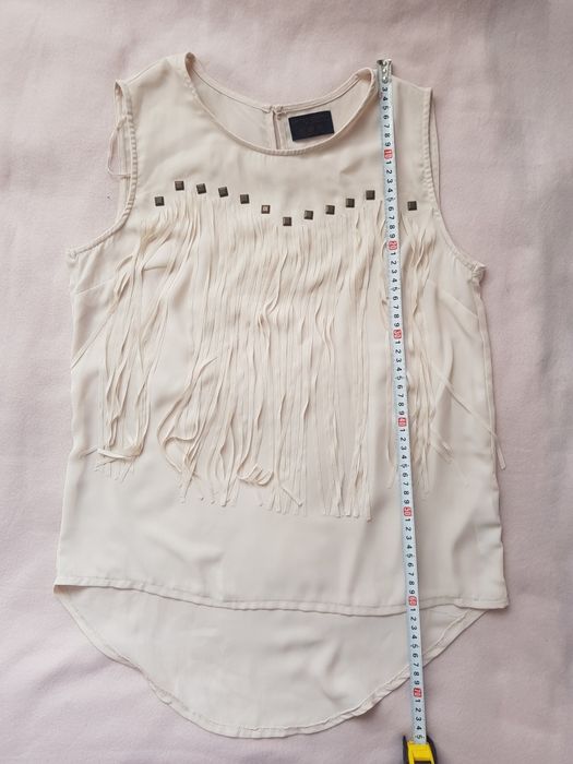 Bluzka boho z frędzlami rozm 38 (M)