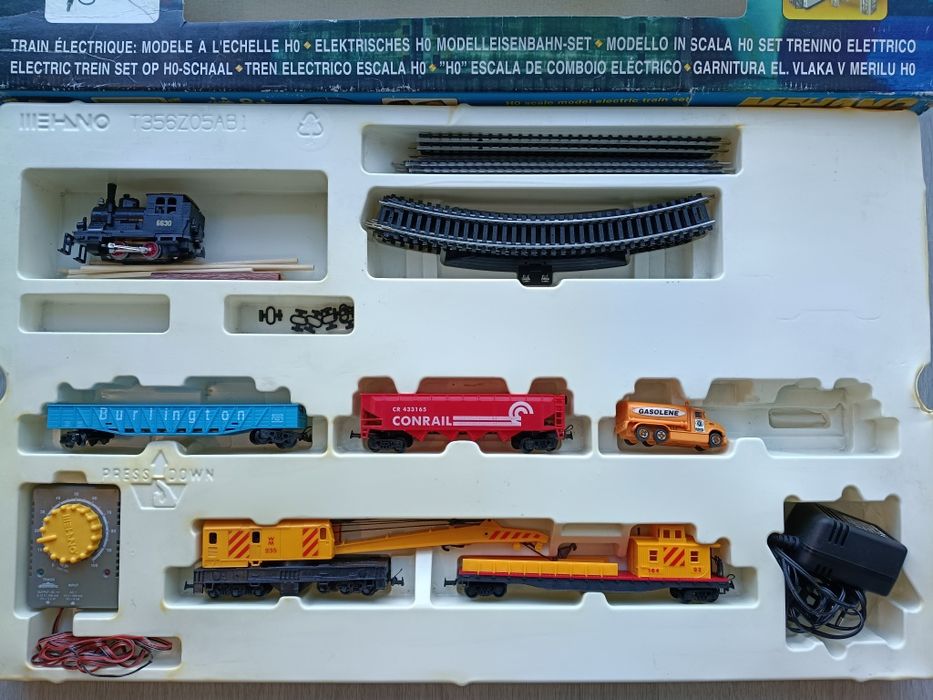 Conjunto Iniciação comboio elétrico Mehano, H0, 1/87