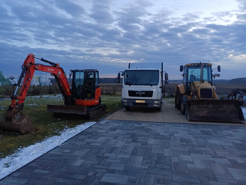 Firma GruzMan usługi koparką wywrotka pomoc drogowa 12 ton