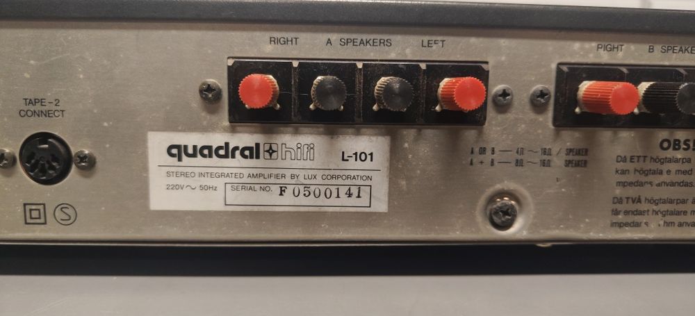 Wzmacniacz LUXMAN L-1A/ QUADRAL. Hi-fi stereo