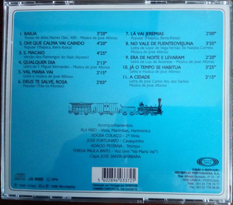 José Afonso	- - - - -		Contos Velhos, Rumos Novos	- - - - -	CD