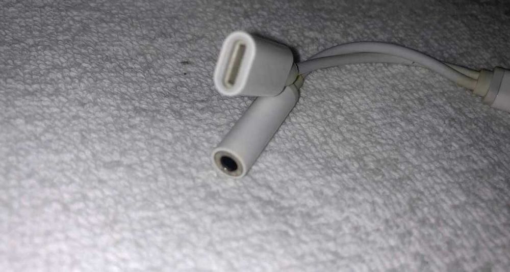 5 Adaptadores,fones Cabo Apple 2 Em 1 Lightning+USB-C-Jack 3.5mm