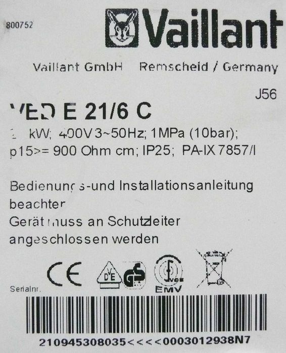 Kocioł Piec C.O. Przepływowy Podgrzewacz Wody Vaillant LCD 21kW