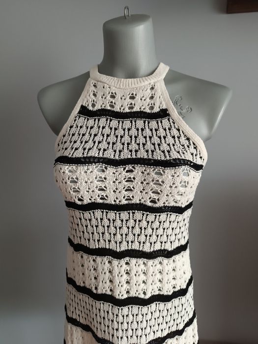 Sukienka ażurowa dziergana Zara