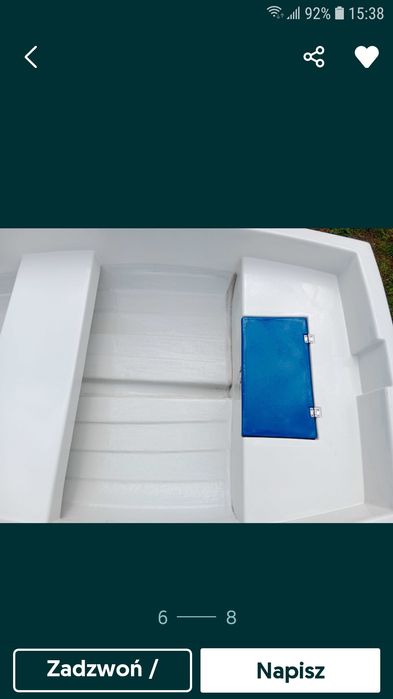 Wędkarstwo.Łódź,łódka wędkarska z tworzywa.Dejcomp Kraska