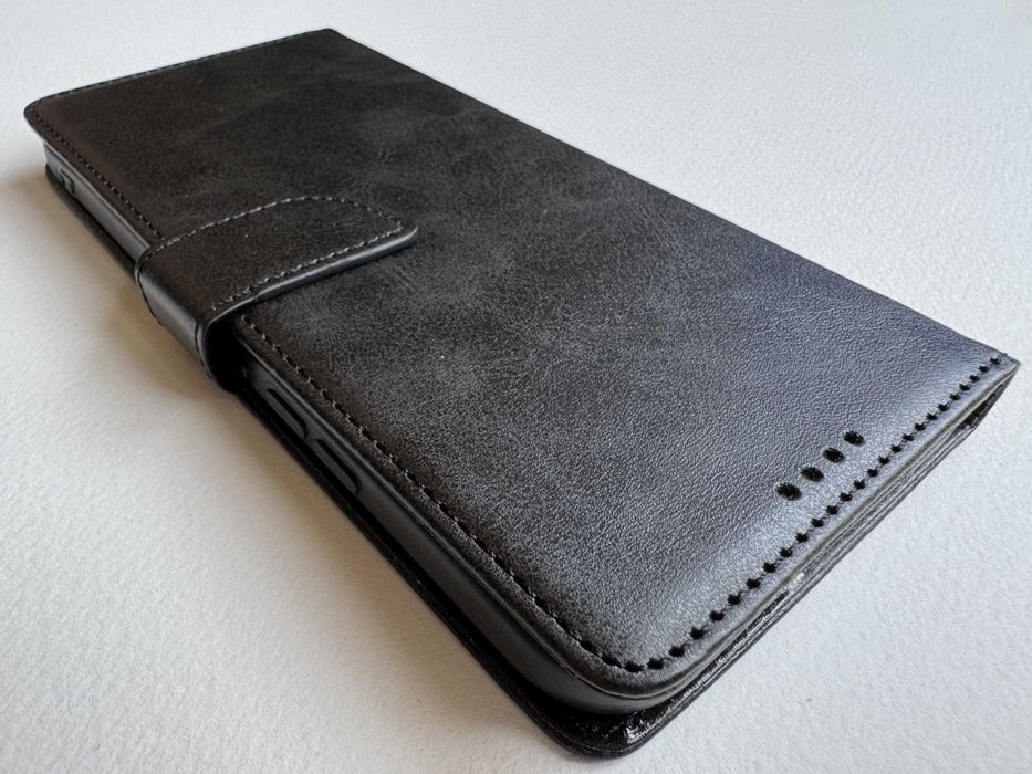 Xiaomi Redmi Note 15 Pro Plus 5G / Poco M8 Pro чохол-книжка "WAVE FOLD BLACK" чорний з матової штучної шкіри зі слотами для карт чехол