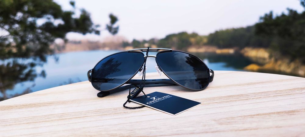 Okulary przeciwsłoneczne NOWE Pilotki Black UV400.