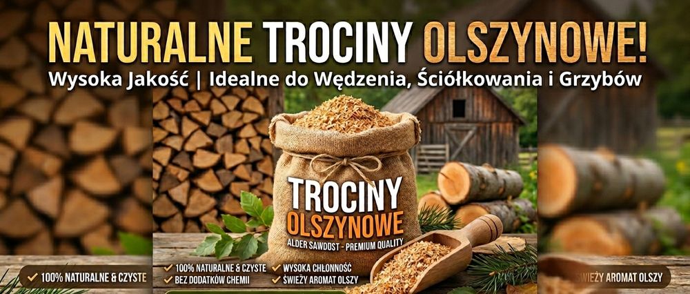 Świeże trociny olszynowe do wędzenia
