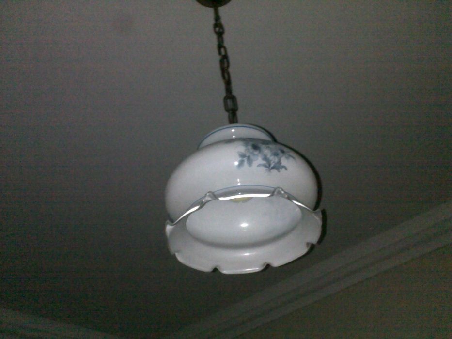 Vintage Ceiling Lamp in Porcelain