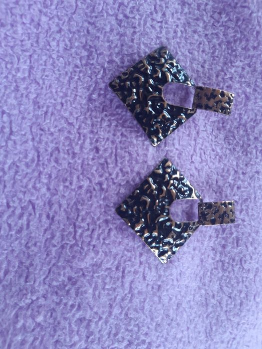 Kolczyki czarno/ złote. Tk maxx