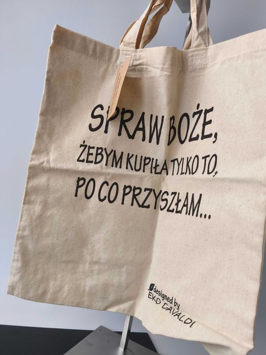Spraw boże, żebym kupiła .. torba na zakupy bawełniana nowa