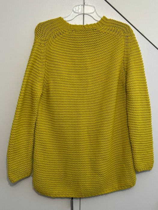 Zara ciepły sweterek damski M-L zółty