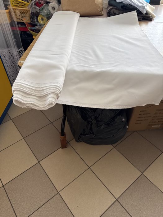 Materiał obrusowy 1,60 cm biały