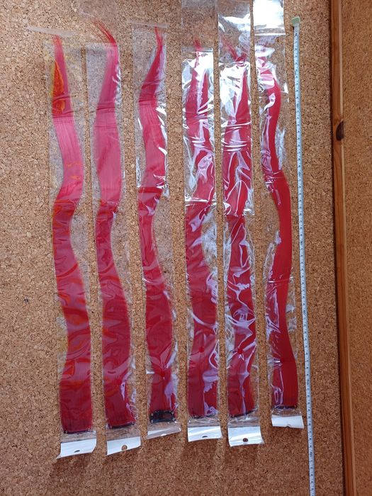 Extensão de cabelo colorido com clip, 5 e 6 peças. Novo.