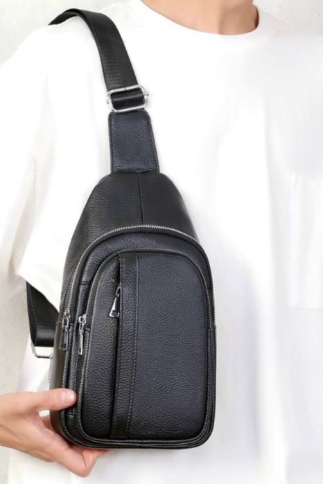 Сумка чоловіча шкіряна Слінг