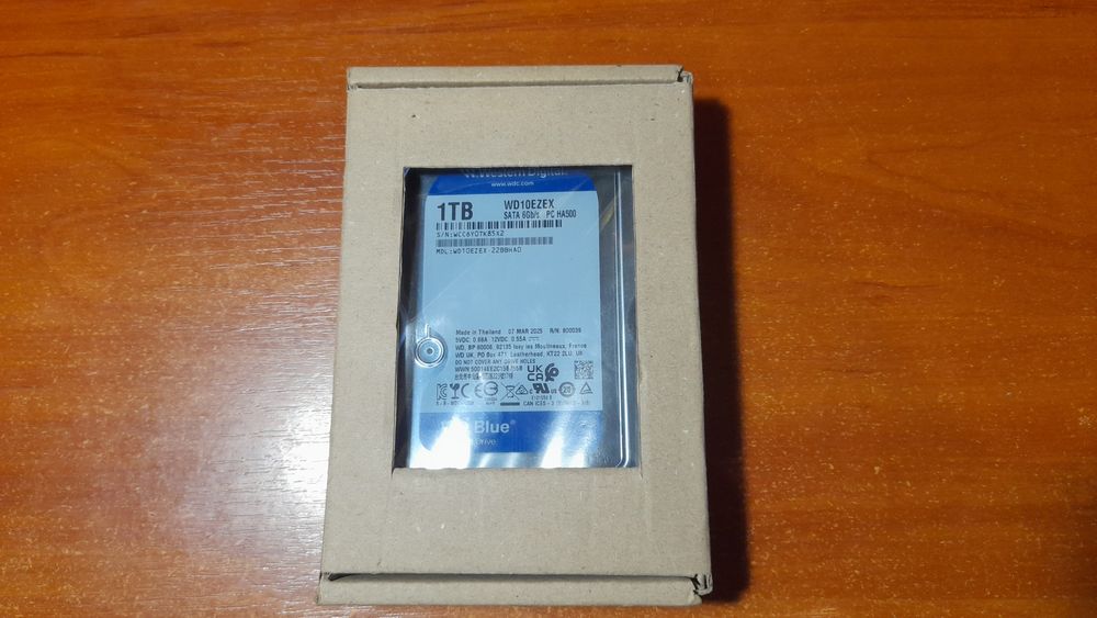Жорсткий диск hdd WD10EZEX 1TB новий