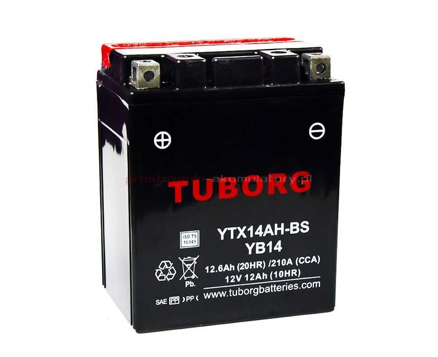 Akumulator Tuborg YTX14AH-BS 12.6Ah 210A AGM Golisza 10E