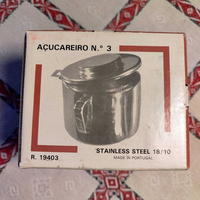 2 unidades Açucareiros inox NOVOS - Fabricados em Portugal