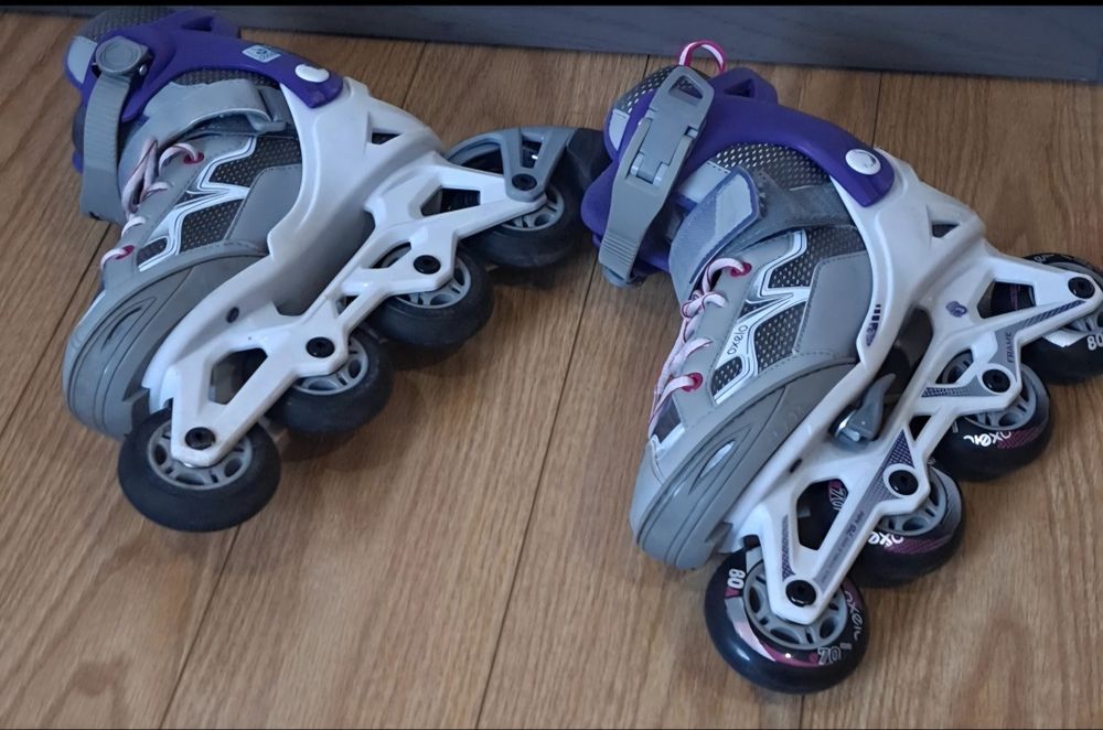 Patins em linha ajustáveis Oxelo nọ 32 a 35 em ótimo estado