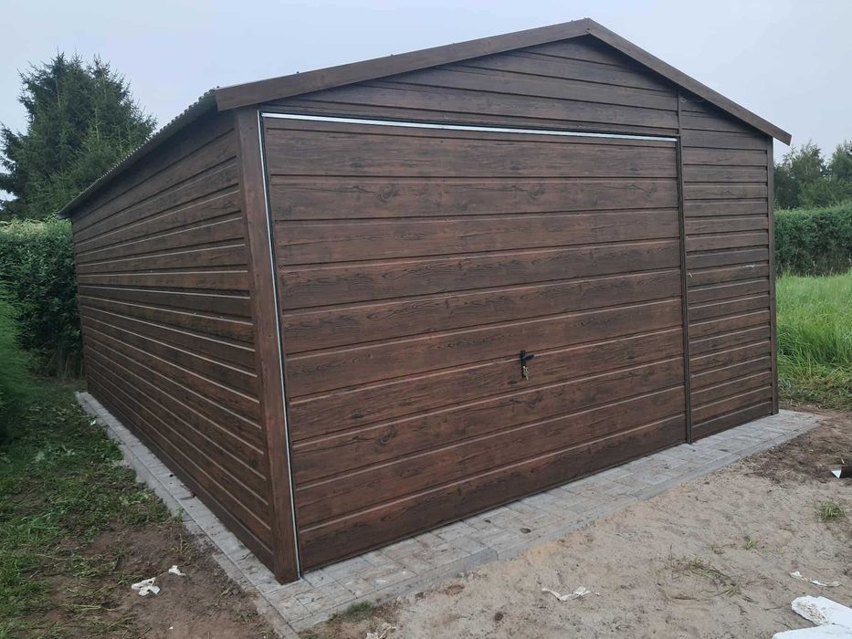 Garaż blaszany 4x5. WZMOCNIONY PROFILAMI. Producent. CAŁA Polska