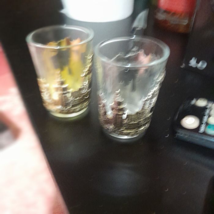 4 copos acamento ouro