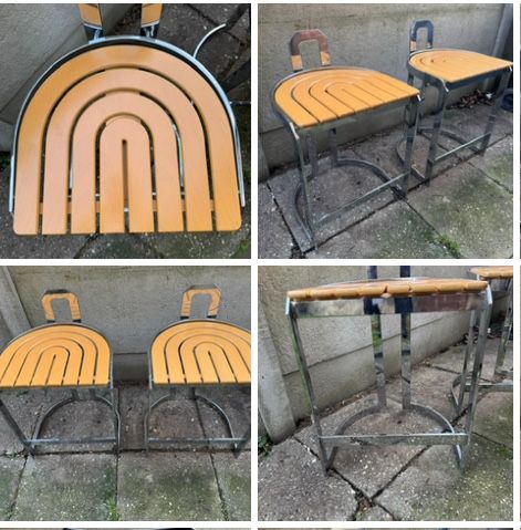 Allmilmo hoker postmodern. Lata 80-te. Siedzisko 60cm