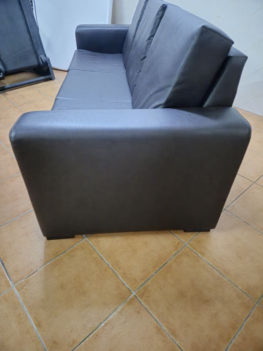 Sofá 3 lugares preto