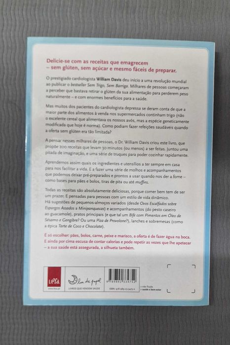 Livro Sem Trigo, Sem Barriga - Refeições sem glúten - Dr William Davis