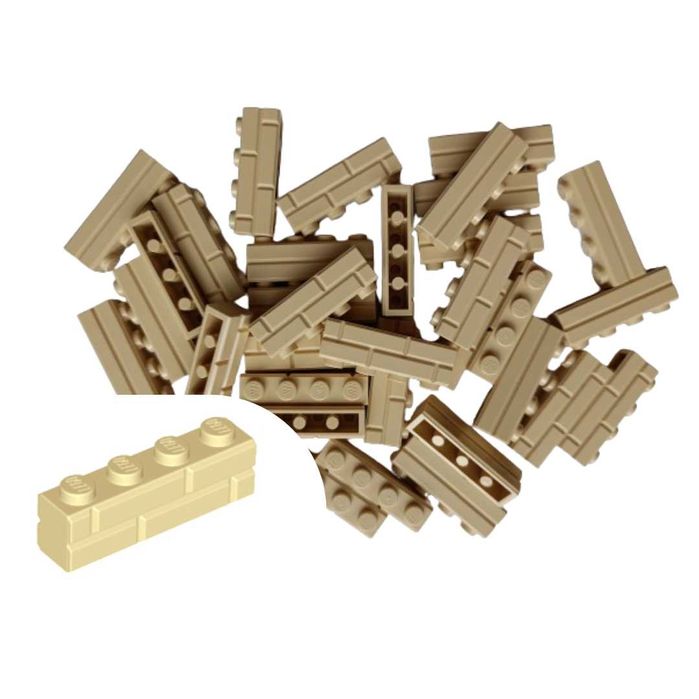 LEGO 15533 Cegła klocek 1x4 Tan 10 szt. NOWE