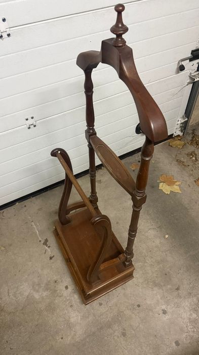 Cabideiro de Chão/Manequim de Alfaiate em Madeira Maciça Vintage