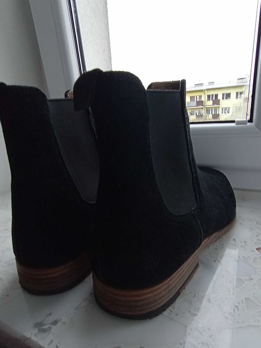 Buty Botki Sztyblety Czarne 44 Gratis