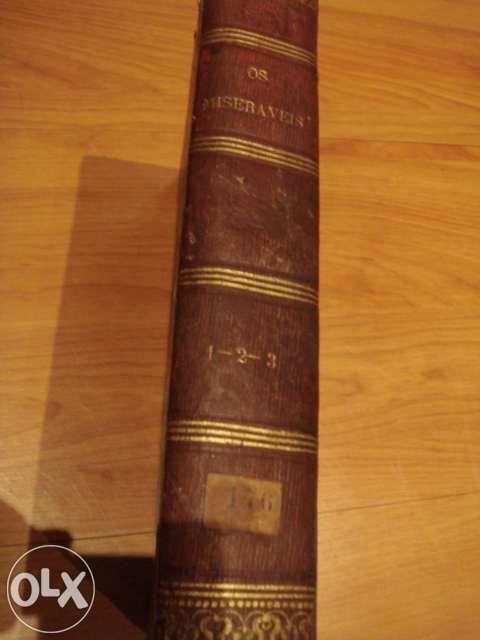 Livro antigo 1ª ediÇao vitor hugo - oa miseraveis  1863