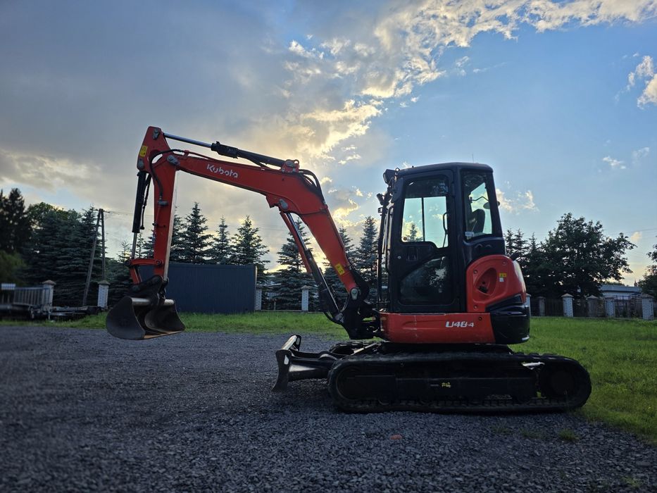 Minikoparka Kubota U 48-4 rok 2019 waga 5 t stan bardzo dobry 3 łyżki bardzo mały przebieg koparka