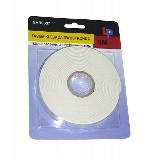Taśma klejąca dwustronna 1,5mm x20mm x5m 12szt