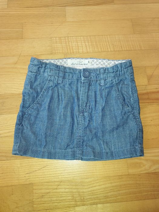 NOWA spódniczka H&M 98 jeansowa niebieska diagonal krótka