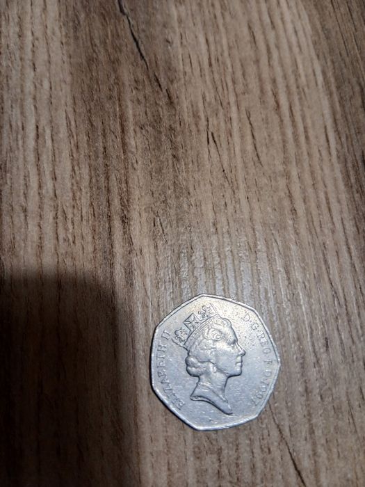 Sprzedam rzadką monetę 50 pensów z 1997 r. - Wielka Brytania.