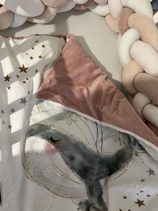 Дитяча постіль, косичка бортик, одіяло, простинь на резинці