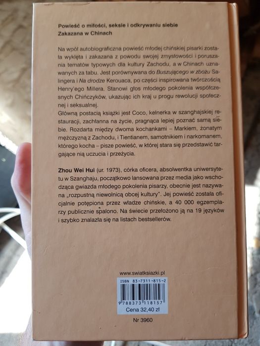 Książka Zhou Wei Hui Szanghajska Kochanka