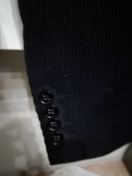 Marynarka męska z drobnego sztruksu czarna.