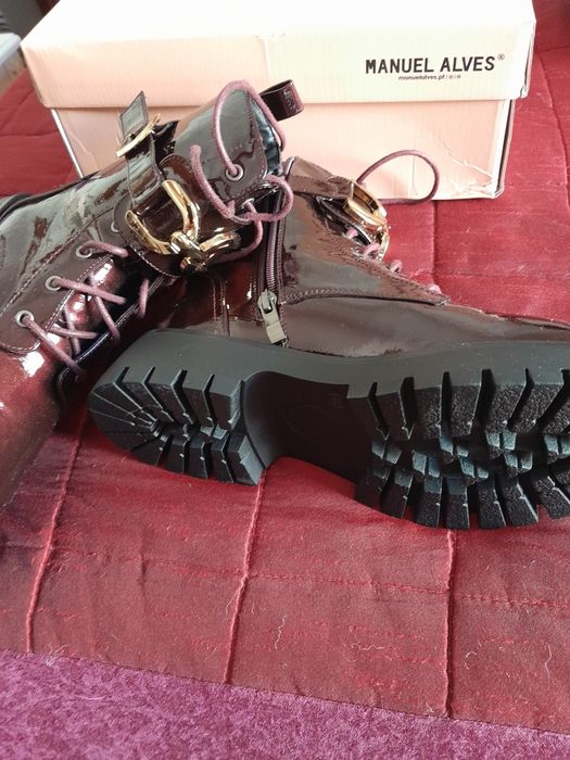 Botas militar bordeaux Manuel Alves